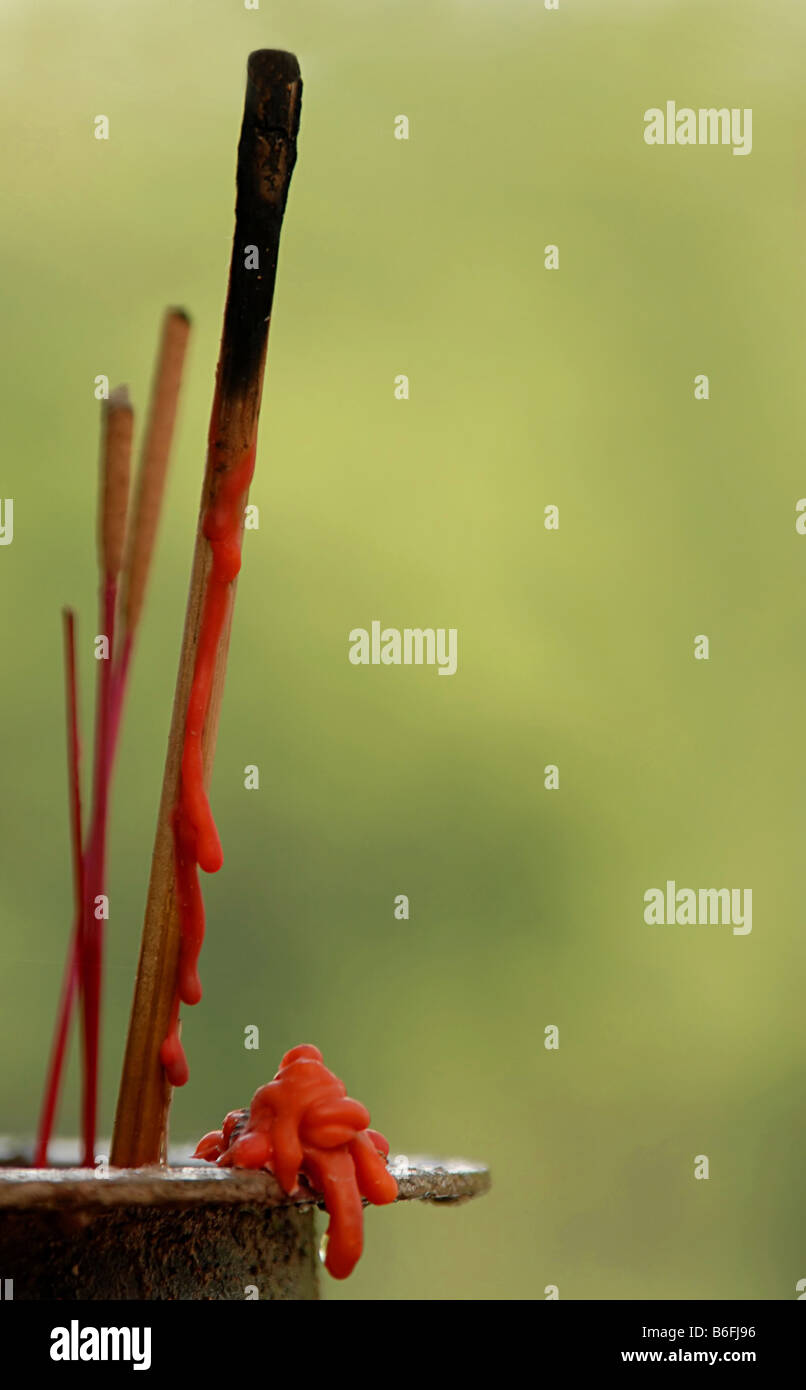 incense stick in a Tao temple, Singapore Stock Photo Alamy