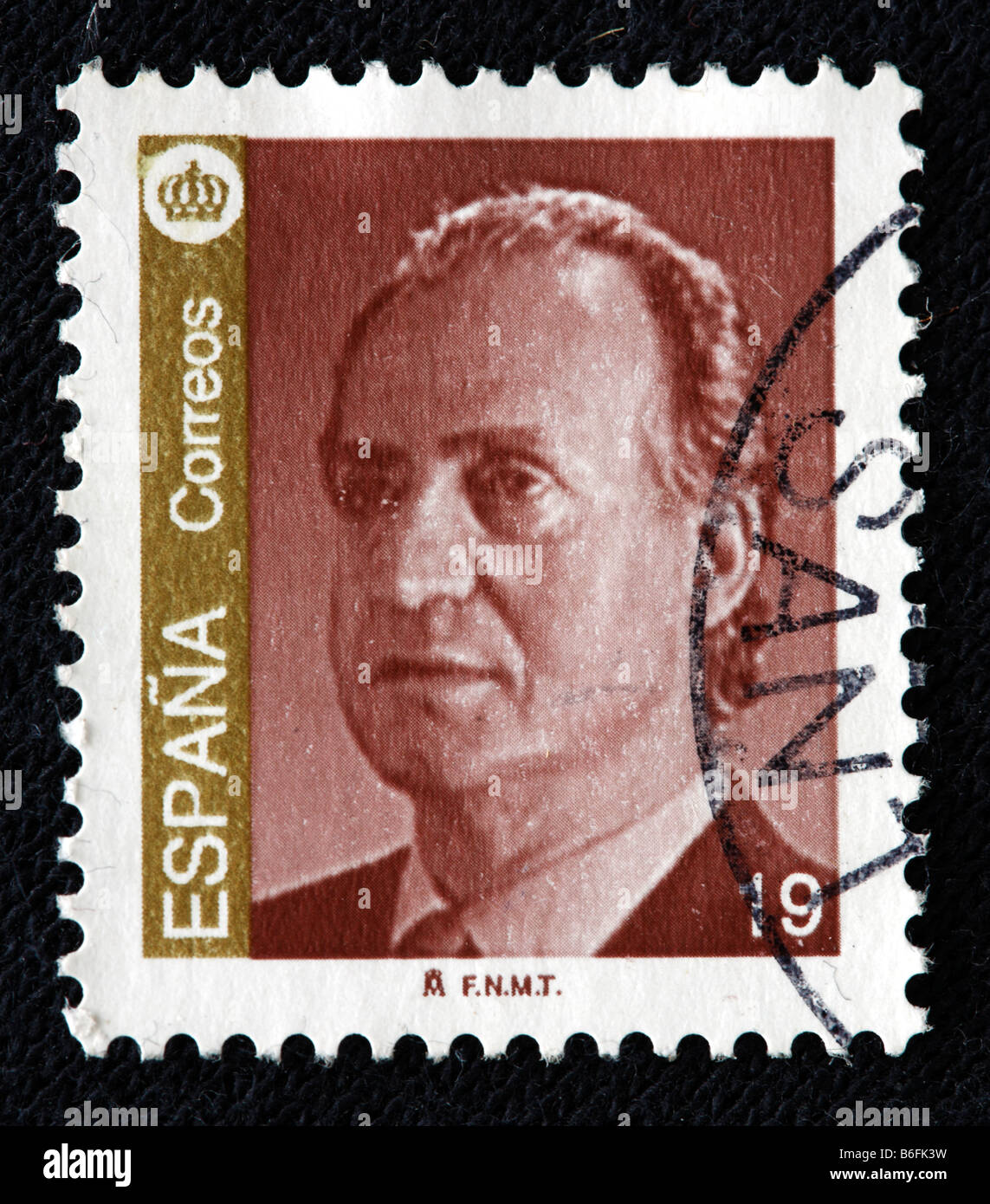 King Juan Carlos I of Spain (1975 to present), postage stamp, Spain Stock Photo