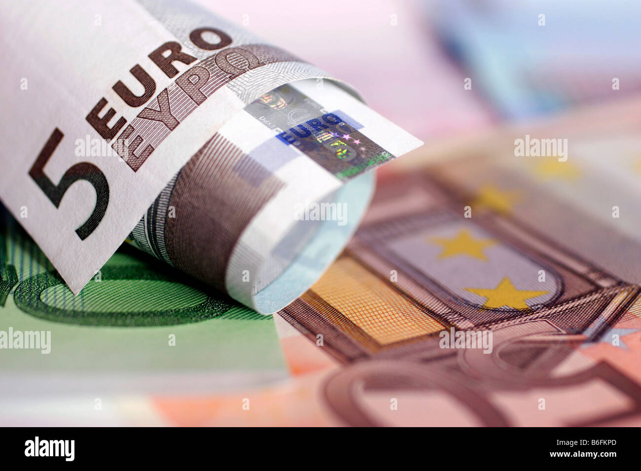 Euro bank notes Stock Photo