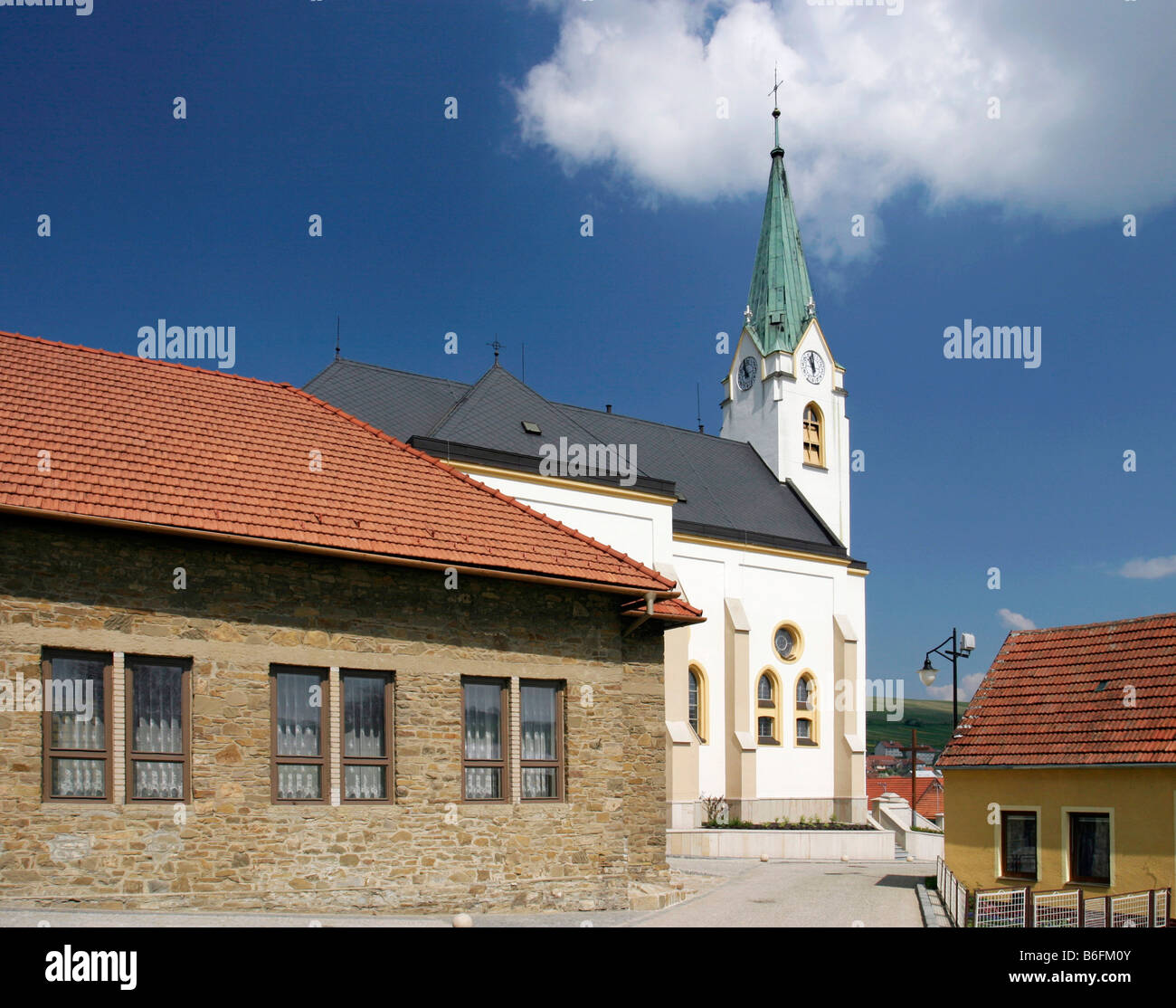 Church in Strani, Uherske Hradiste district, South Moravia, Czech Republic, Europe Stock Photo