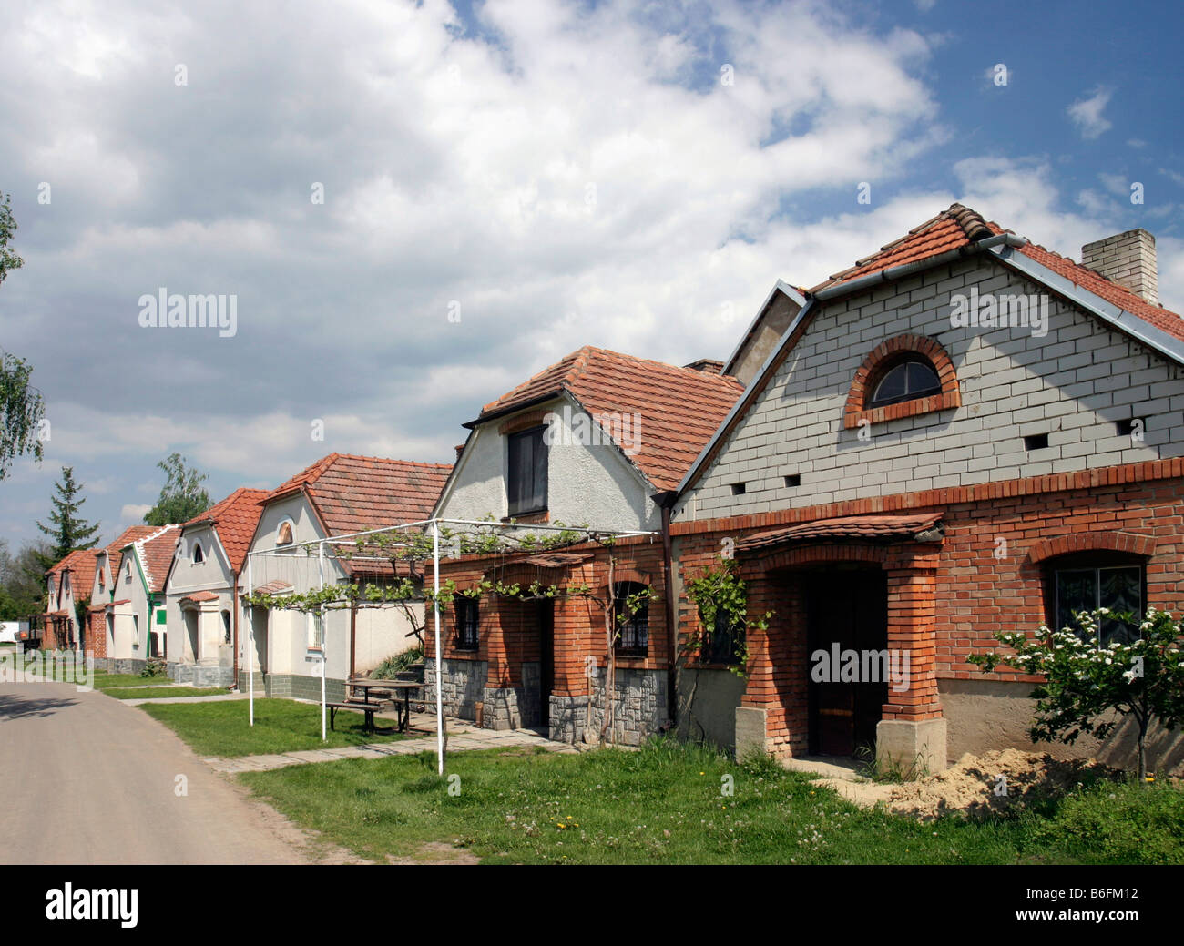 Wine-cellars in Sudomerice, Hodonin district, South Moravia, Czech Republic, Europe Stock Photo