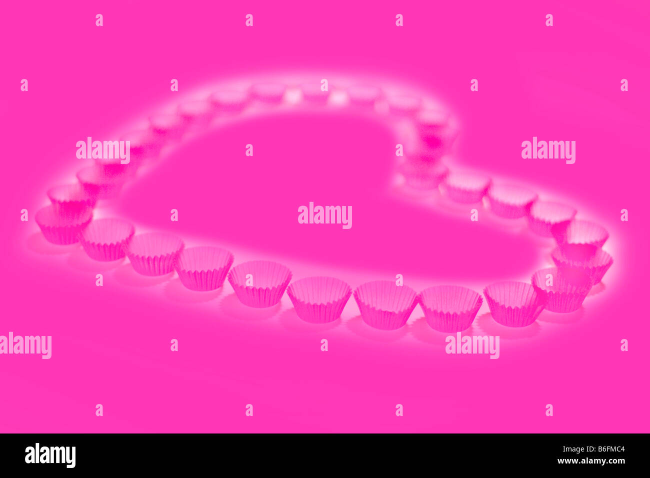 Pink-coloured heart Stock Photo