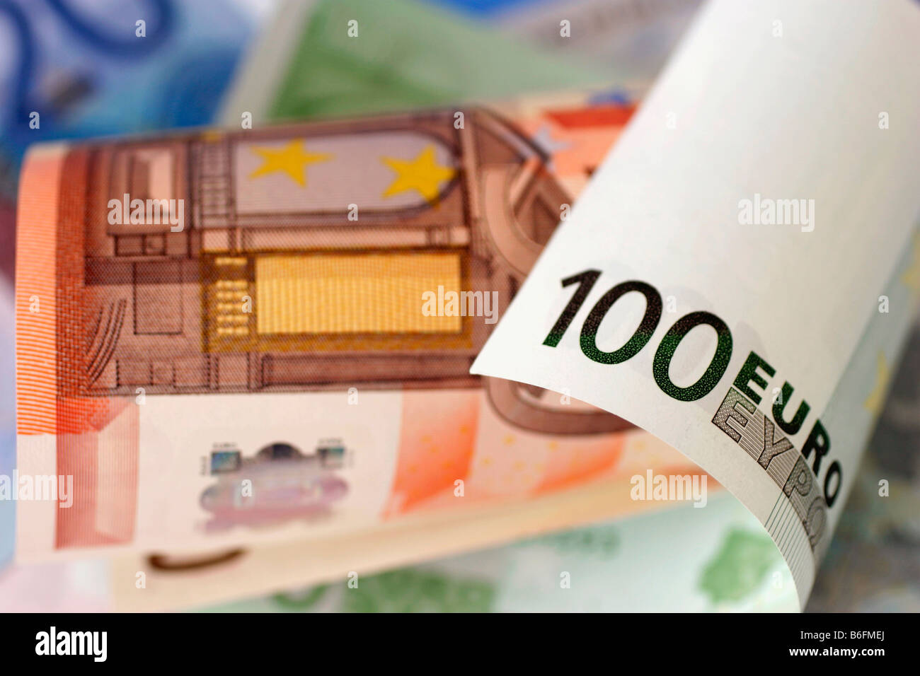 Euro-bills Stock Photo