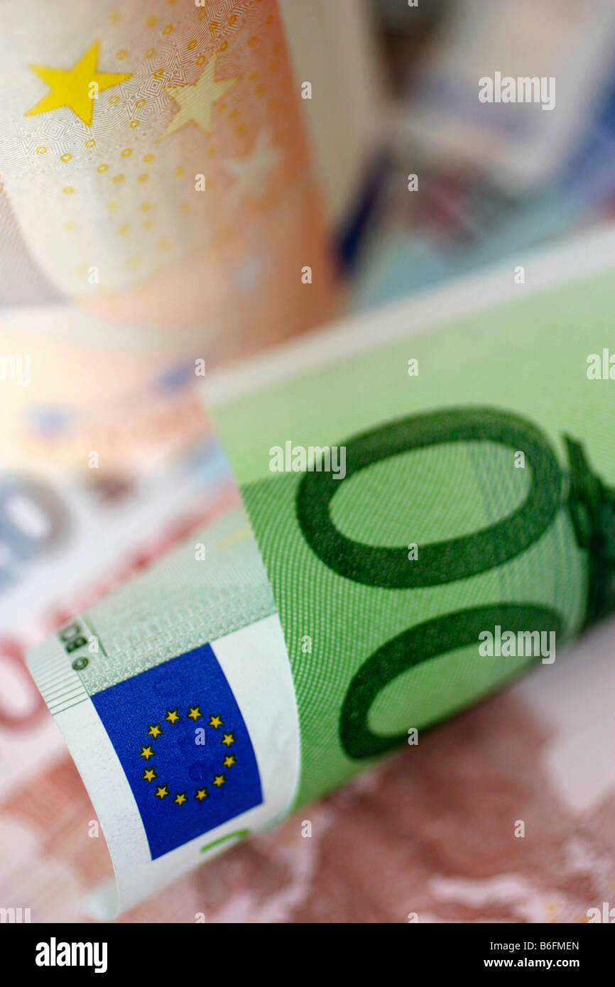 Euro-bills Stock Photo