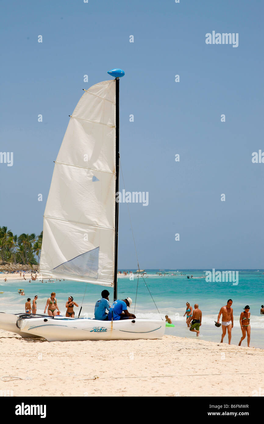 Beach life, Punta Cana, Dominican Republic, Caribbean Stock Photo