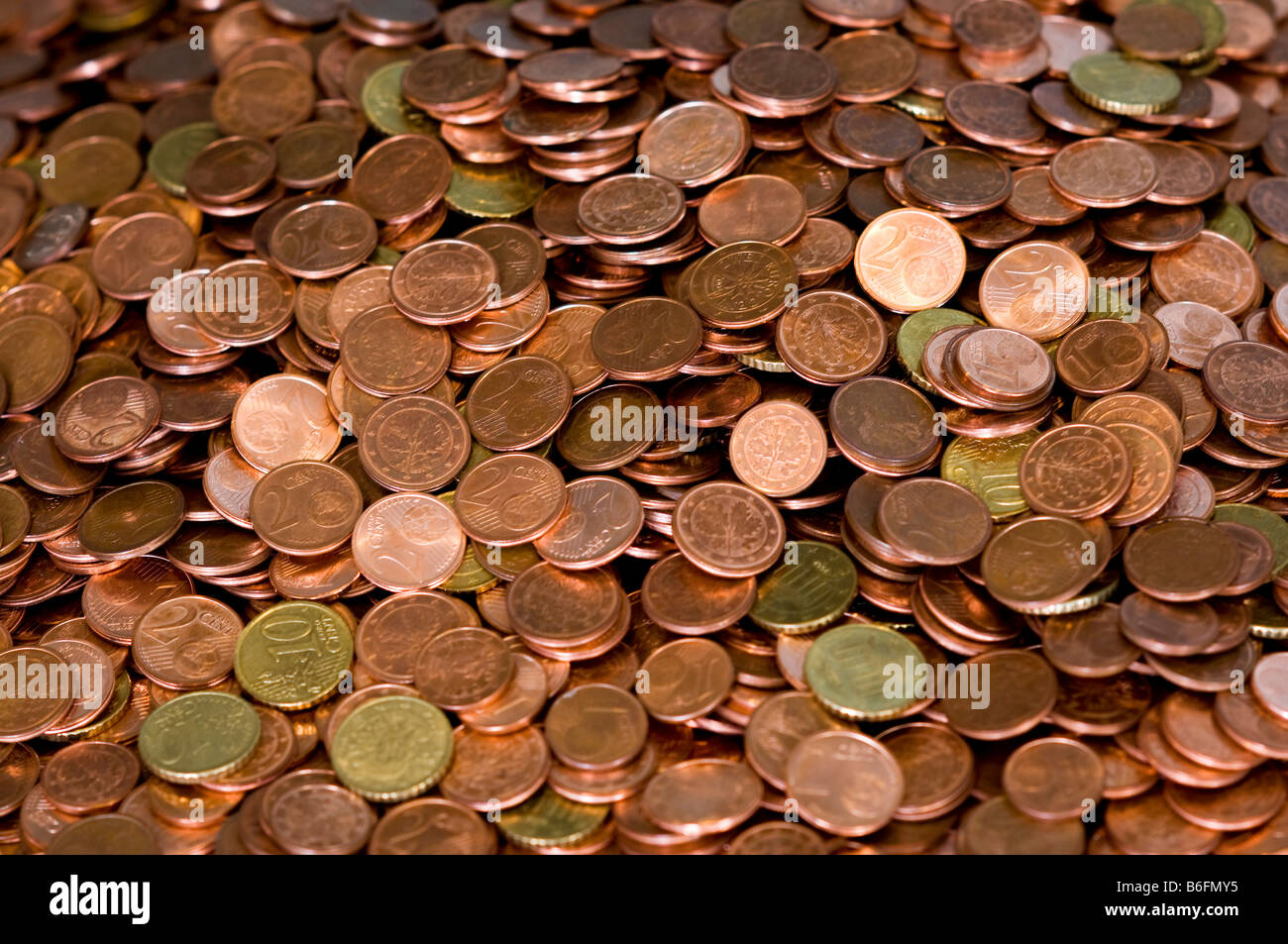 Change, cent coins Stock Photo