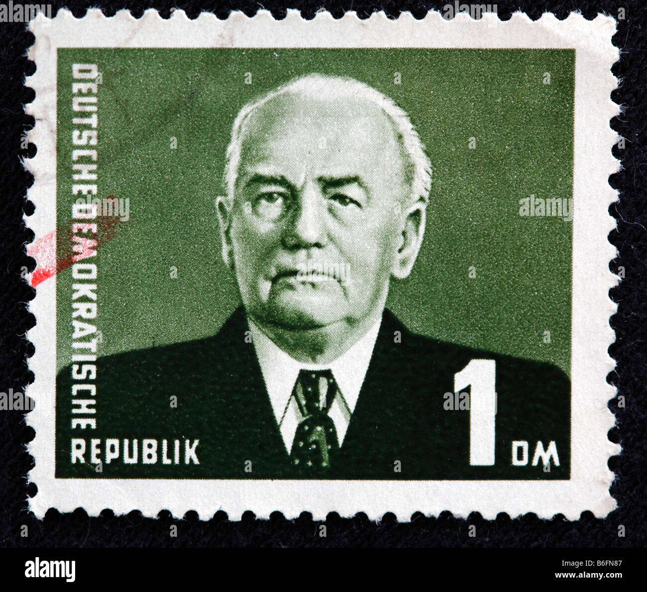Wilhelm Pieck, President of East Germany German Democratic Republic (1949-1960), postage stamp, Germany Stock Photo