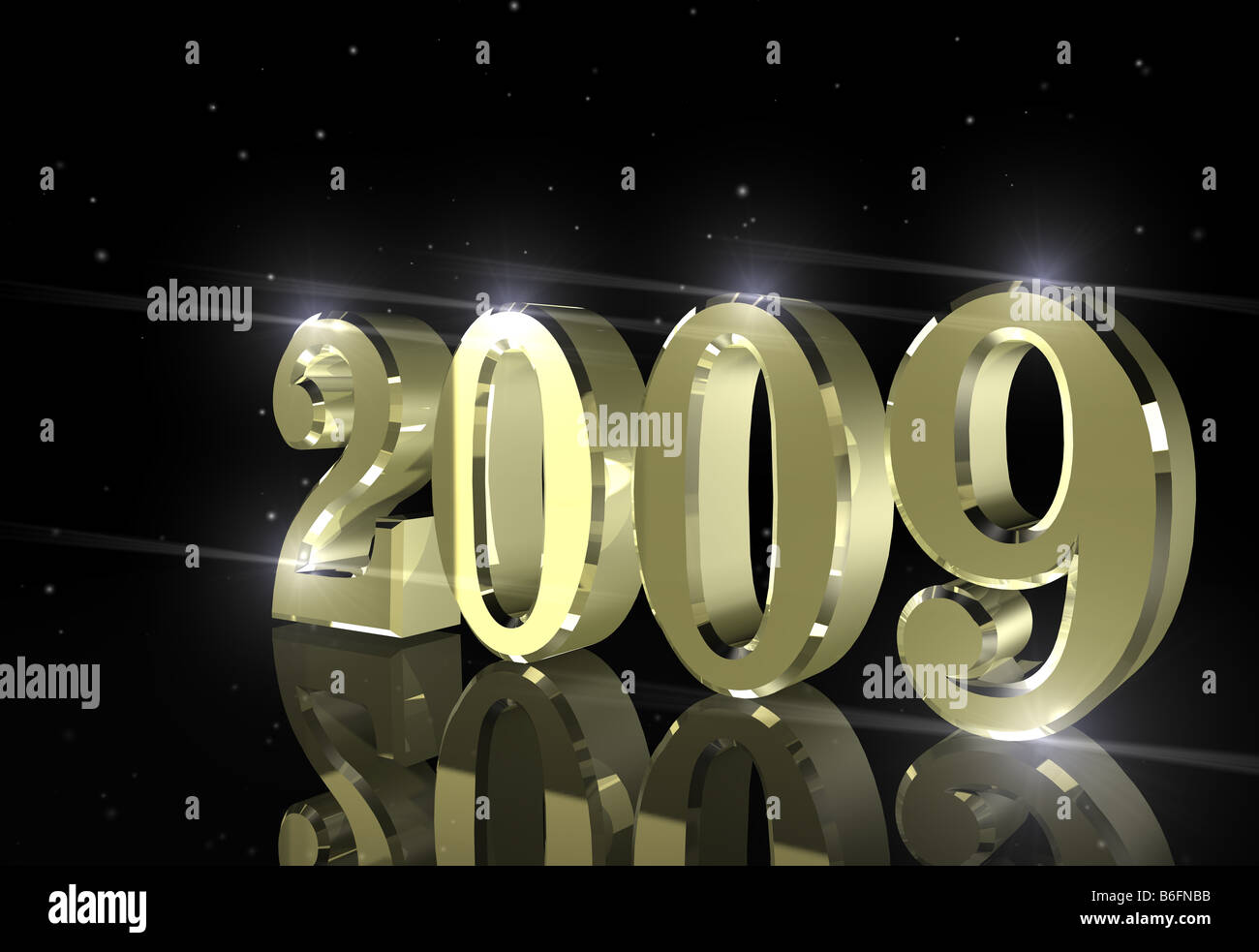 Happy New Year 2009 Stock Photo