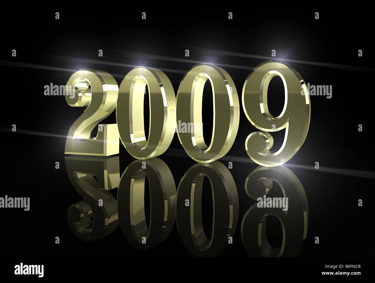 Happy New Year 2009 Stock Photo