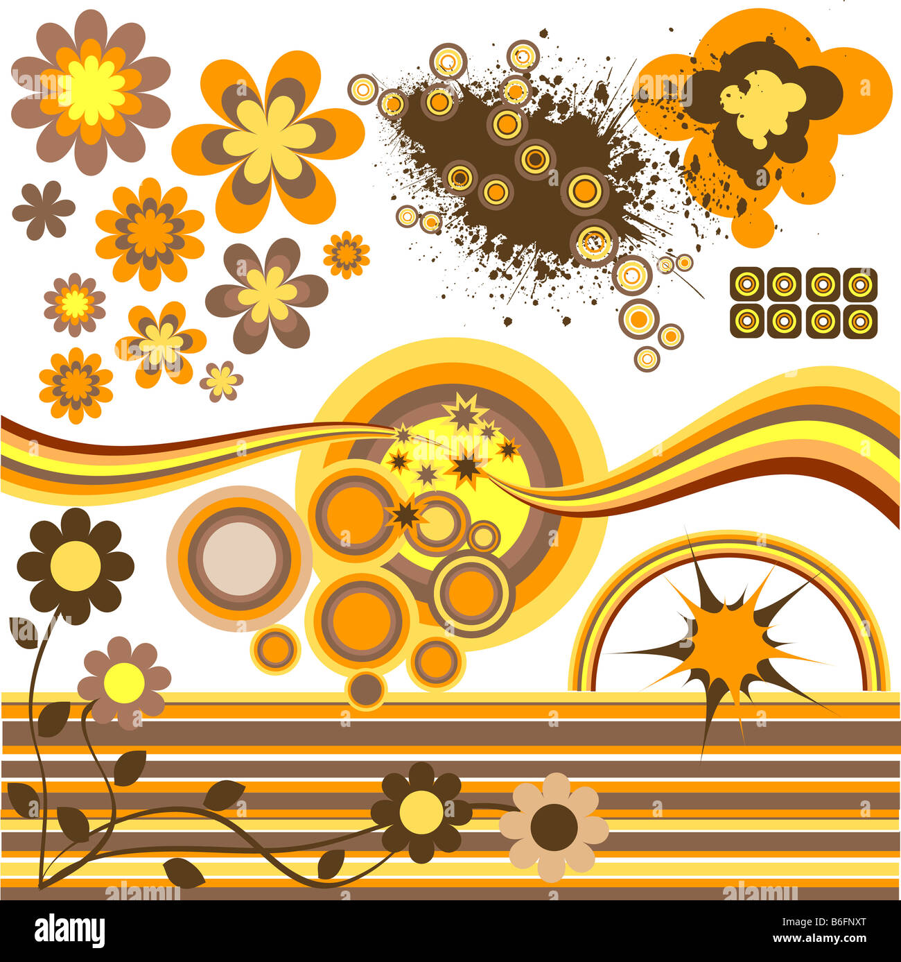 retro design elements Stock Photo - Alamy