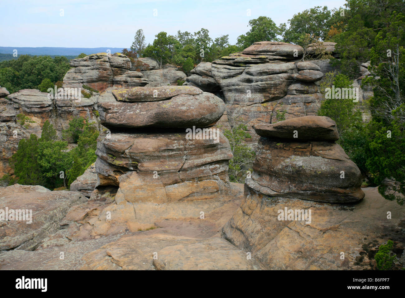 Sandstone Rocks In The Garden Of The Gods Shawnee National Forest