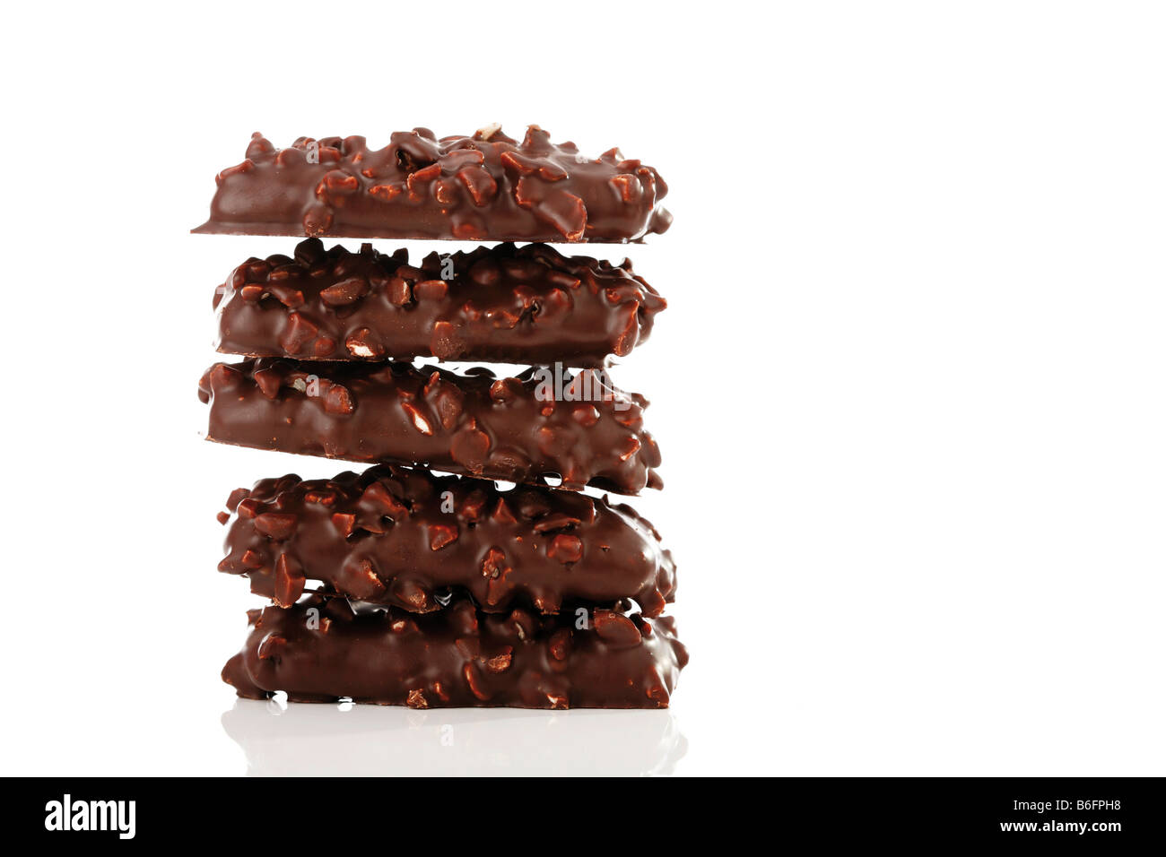 Schokoladenprinte, a chocolate and nut covered biscuit Stock Photo