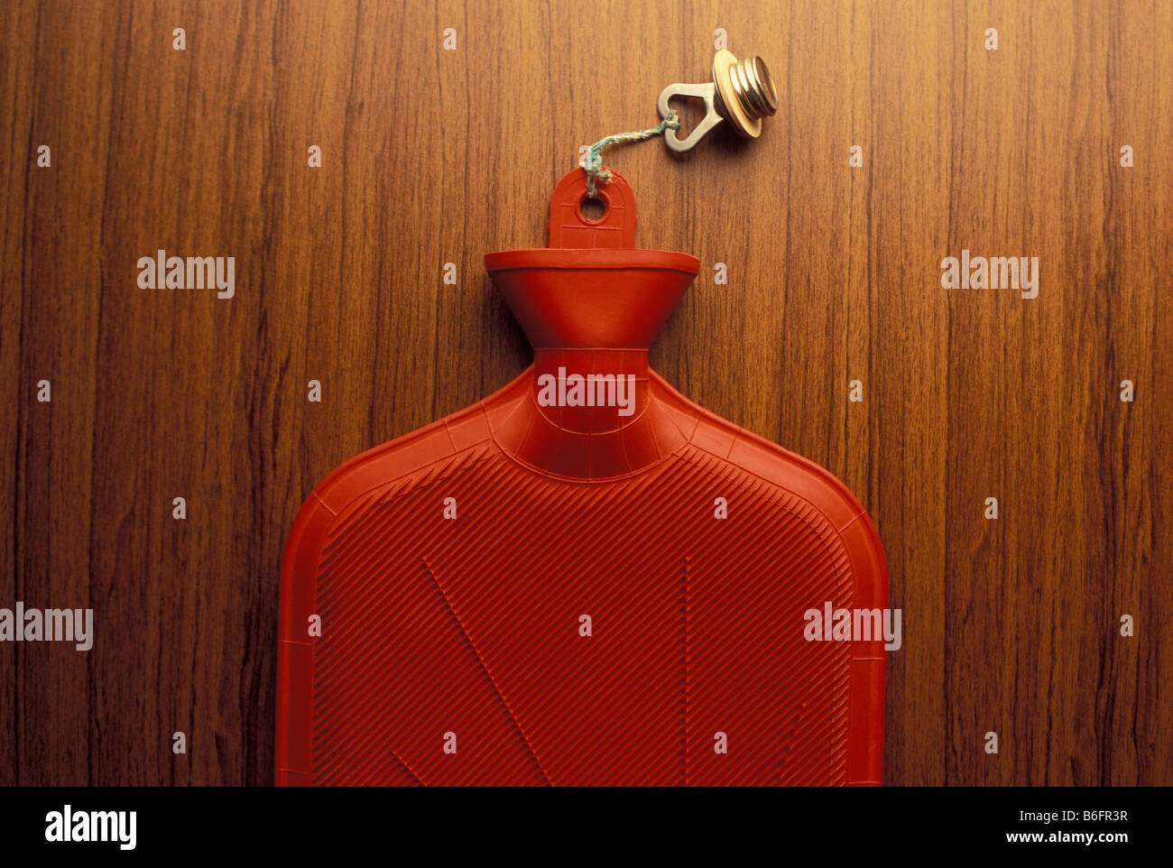 Red hot water bottle Stock Photo