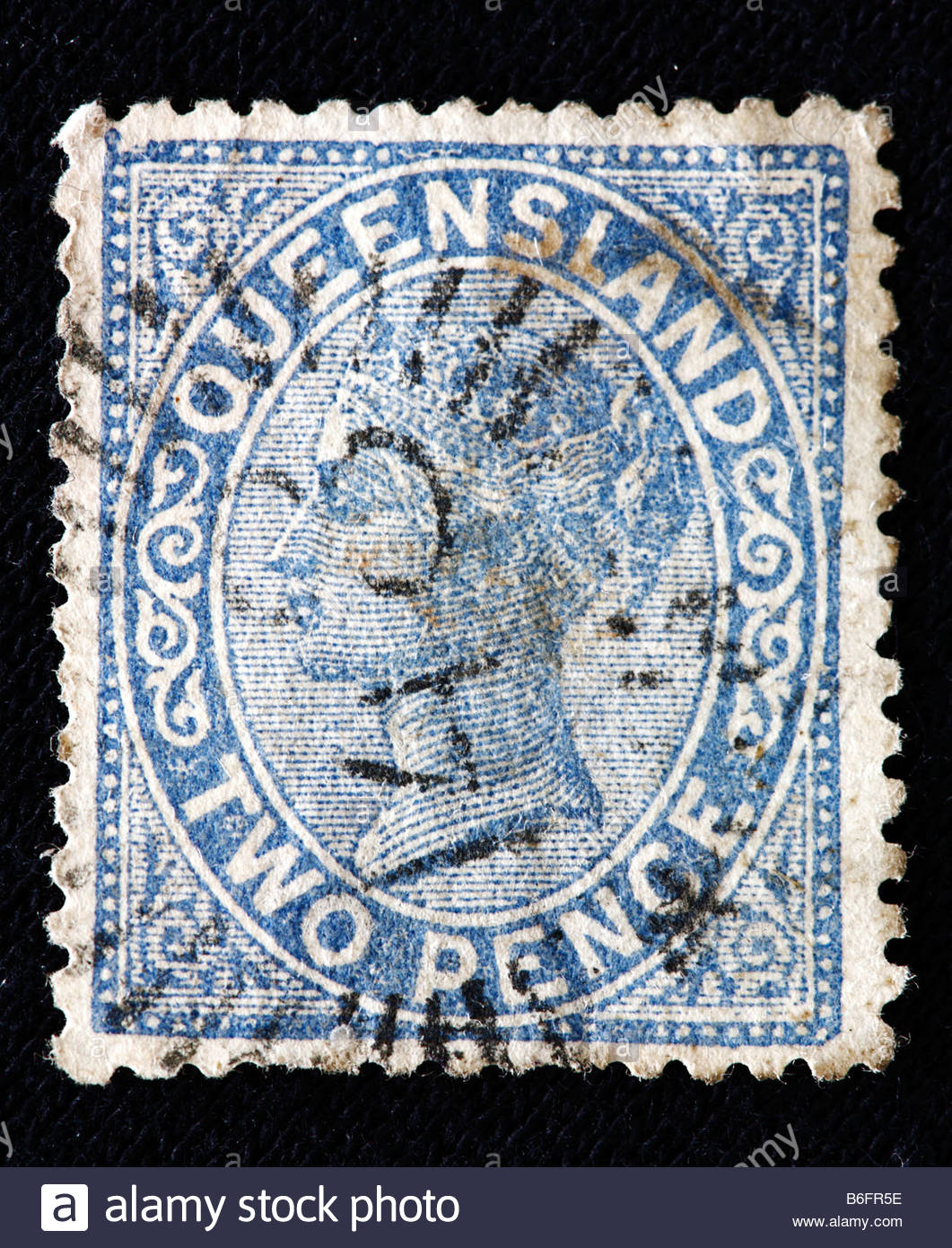 Queen Victoria Blue Stamp Stock Photos & Queen Victoria Blue Stamp ...