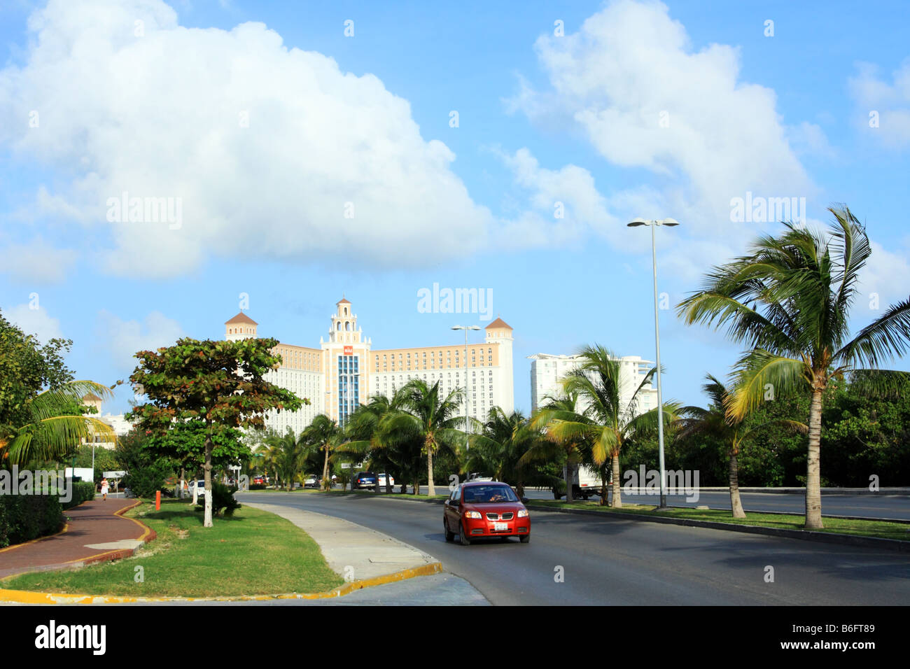 Boulevard Kukulcan near RUI Cancun resort in Cancun Mexico Stock Photo