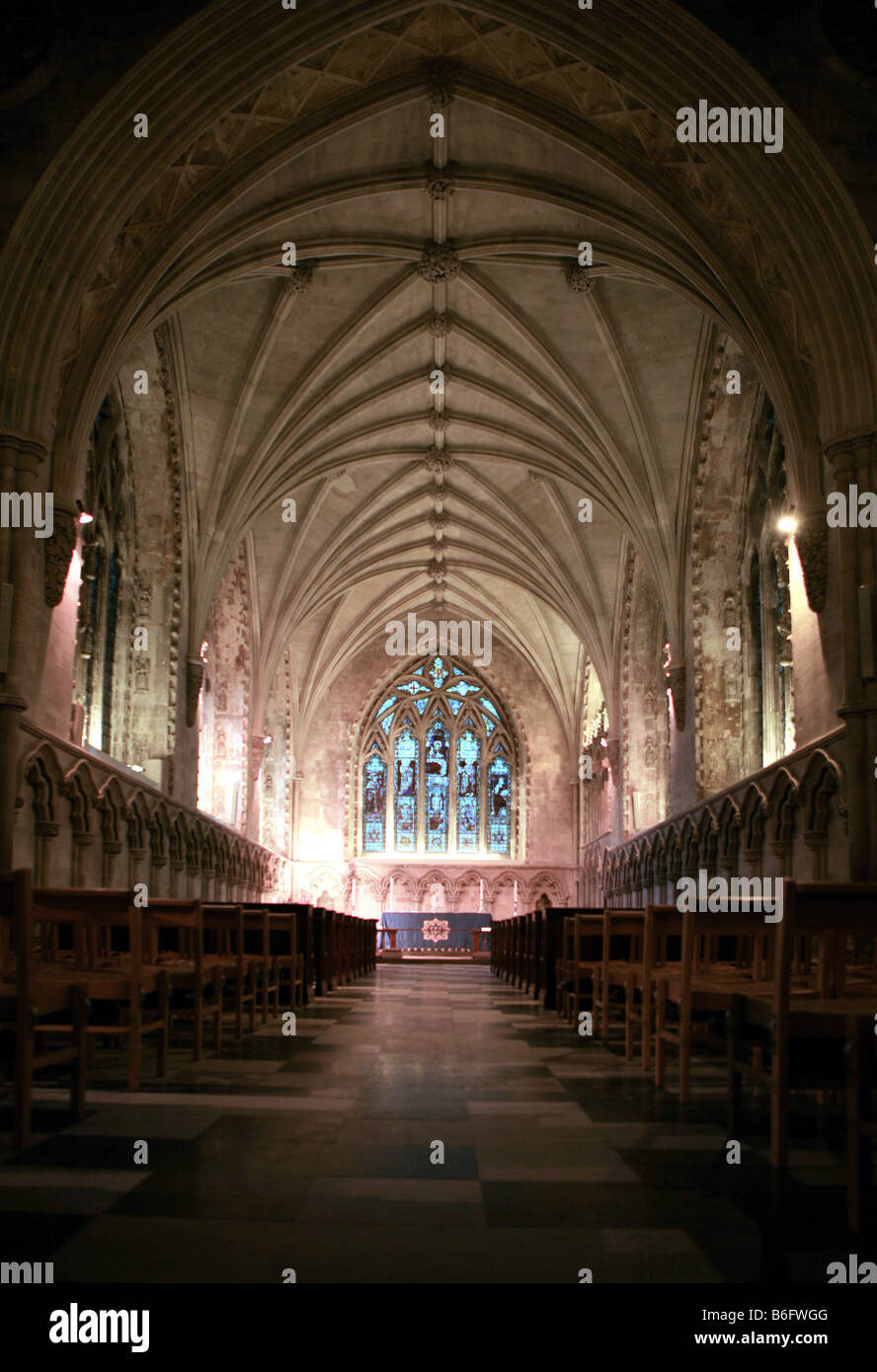 The lady chapel of the Cathedral or Abbey church of St Alban St Albans Herts England UK Stock Photo