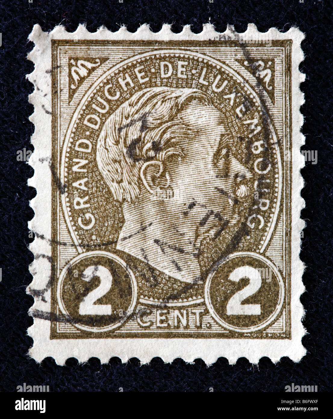 Adolphe I, Grand Duke of Luxembourg (1890-1905), postage stamp, Luxembourg Stock Photo