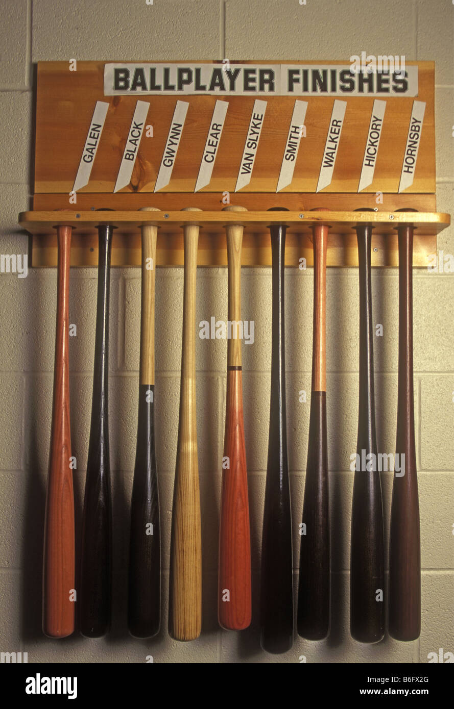 baseball bats wood finishes wood americana still life Stock Photo Alamy