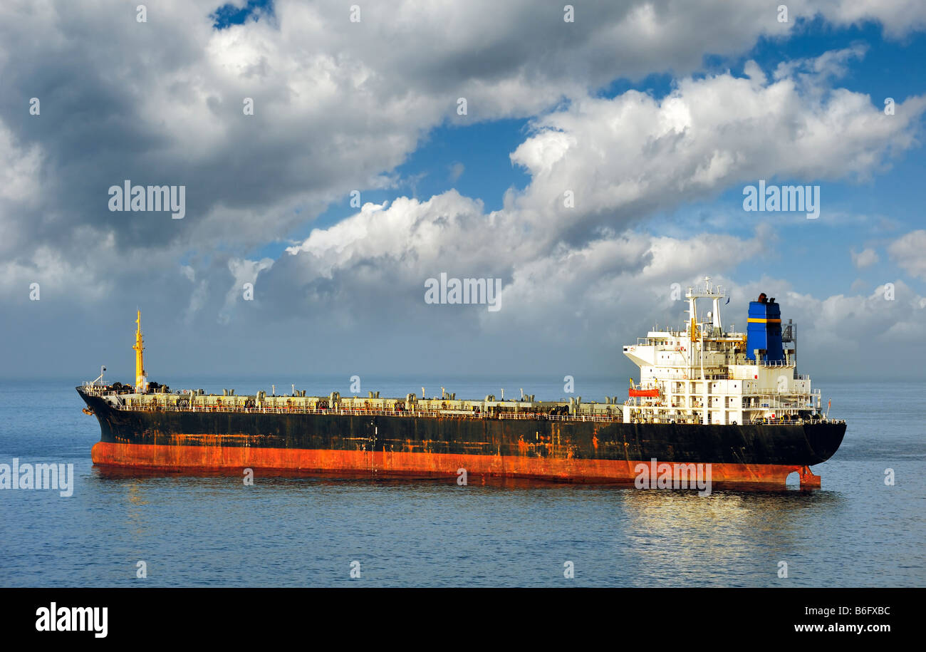 Empty cargo ship Stock Photo - Alamy