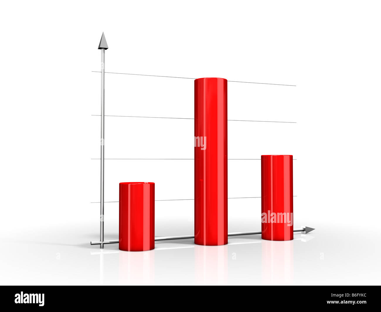 Red diagram on white background Stock Photo - Alamy