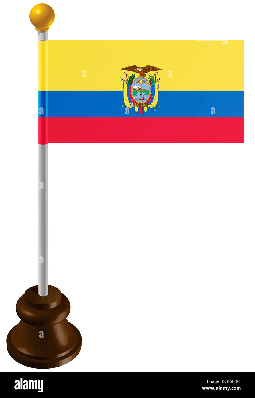 Ecuador flag as a marker Stock Photo