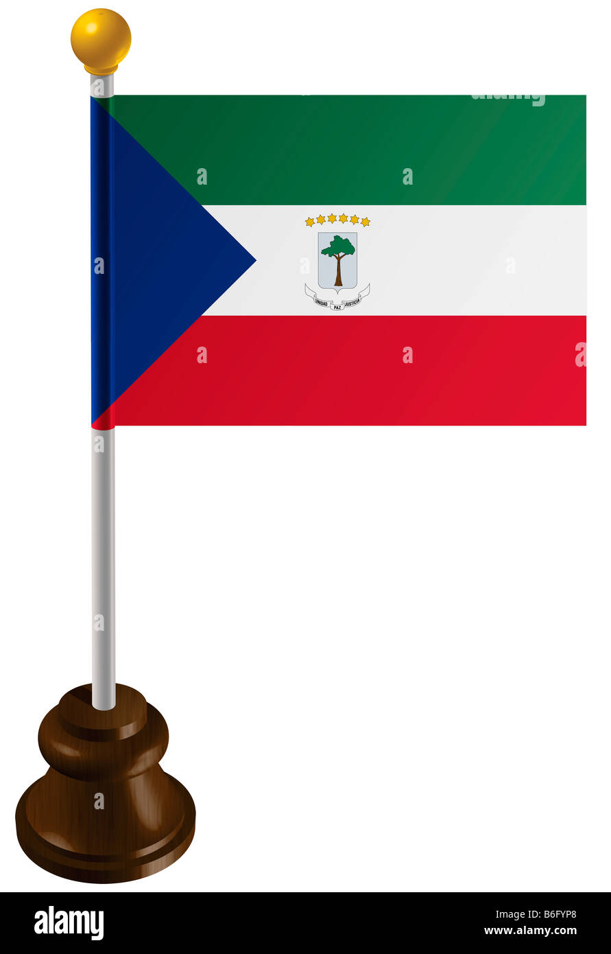Equatorial Guinea flag as a marker Stock Photo