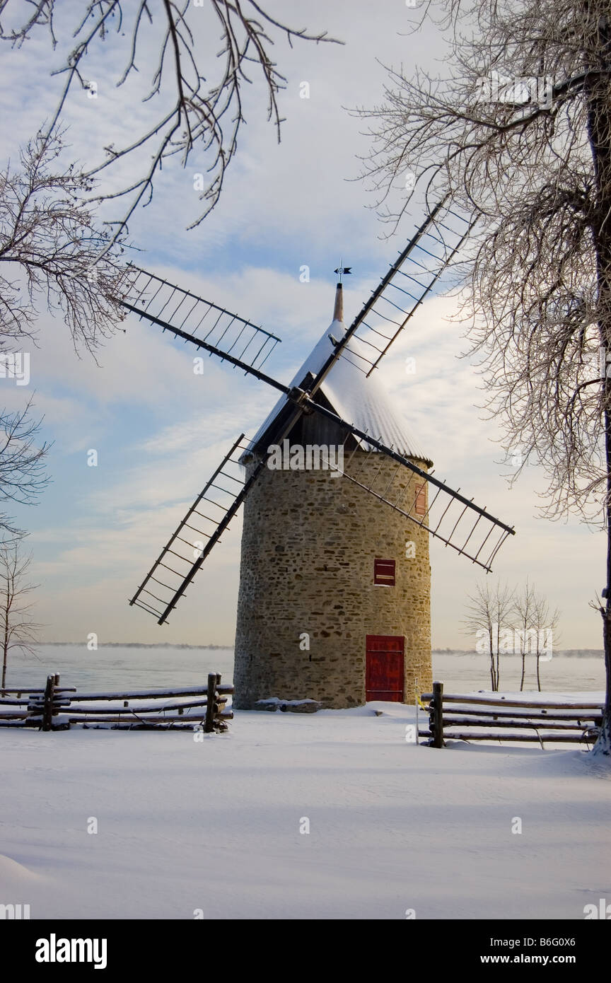 An historical Windmill on Ile Perrot Stock Photo Alamy