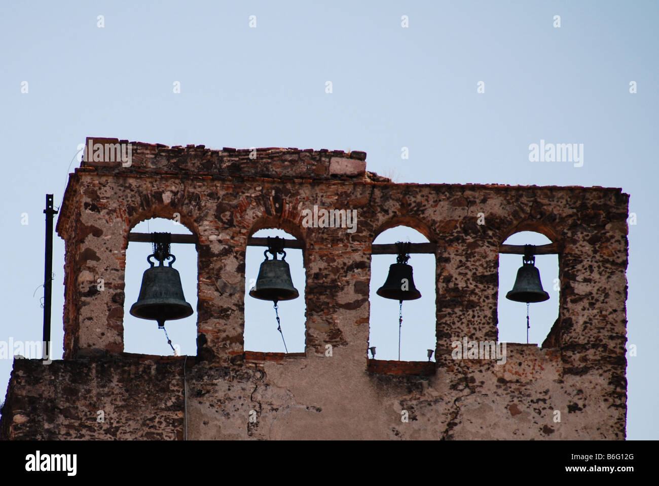 Old bell tower Mexico Stock Photo Alamy
