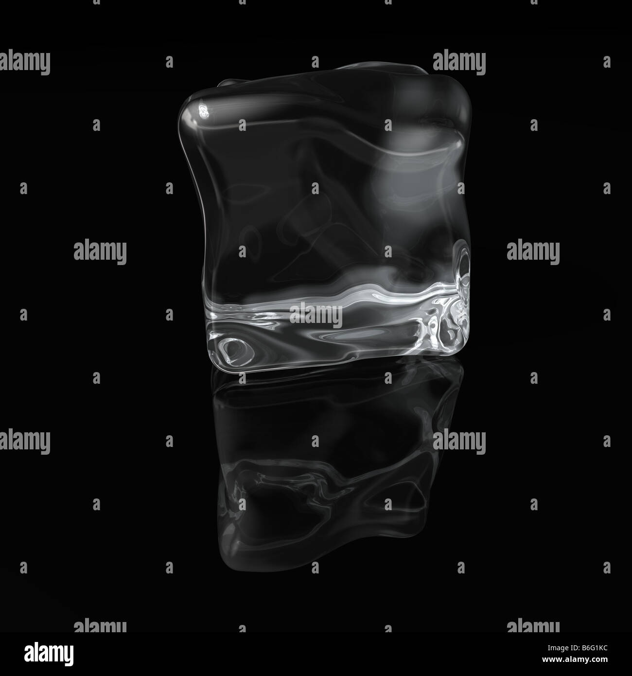 Water ice cube isolated on black background Stock Photo - Alamy