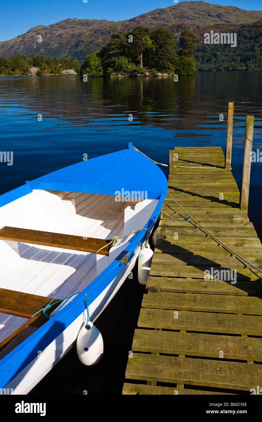 Boat on Loch Lomond Scotland Stock Photo