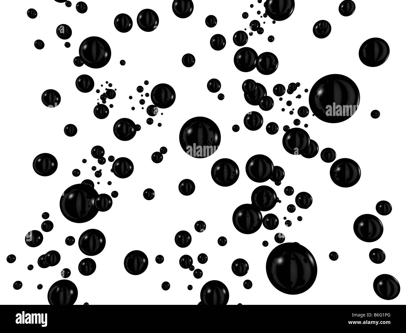 Black Bubble on white background Stock Photo - Alamy