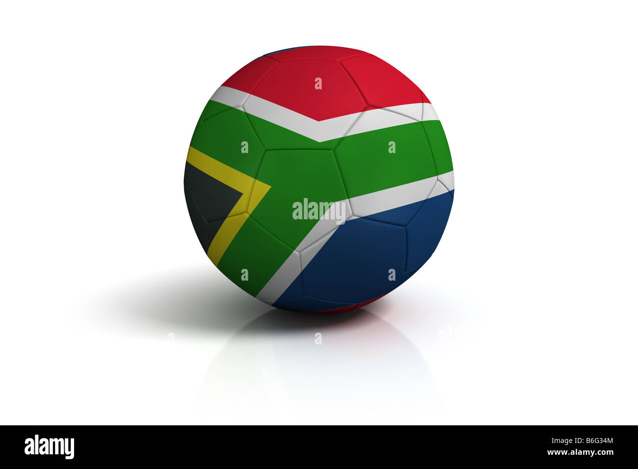 Soccer ball south africa on white background Stock Photo Alamy