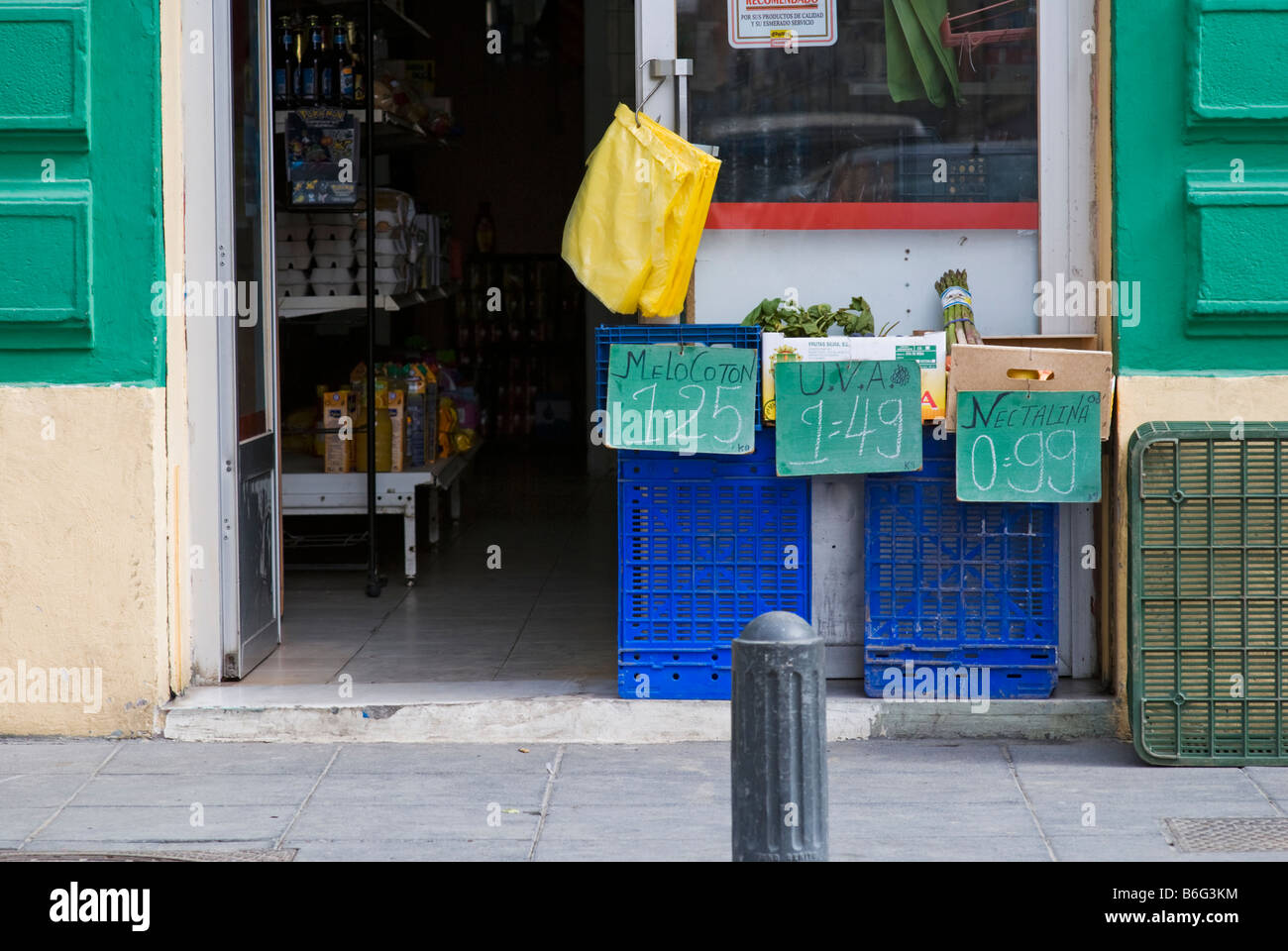 Shopfront of a general store in Valencia, Spain Stock Photo