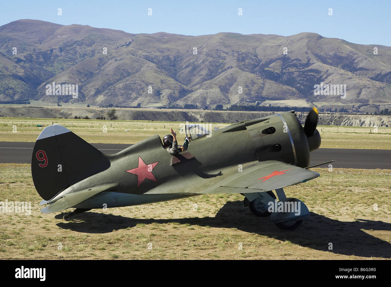 Ploikarpov 1 16 monoplane Russian WWII fighter plane Stock Photo