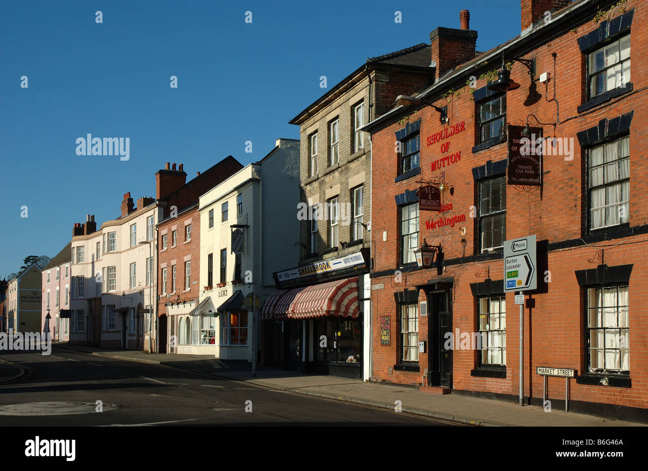 Market Street, Ashby de la Zouch, Leicestershire, England, UK Stock