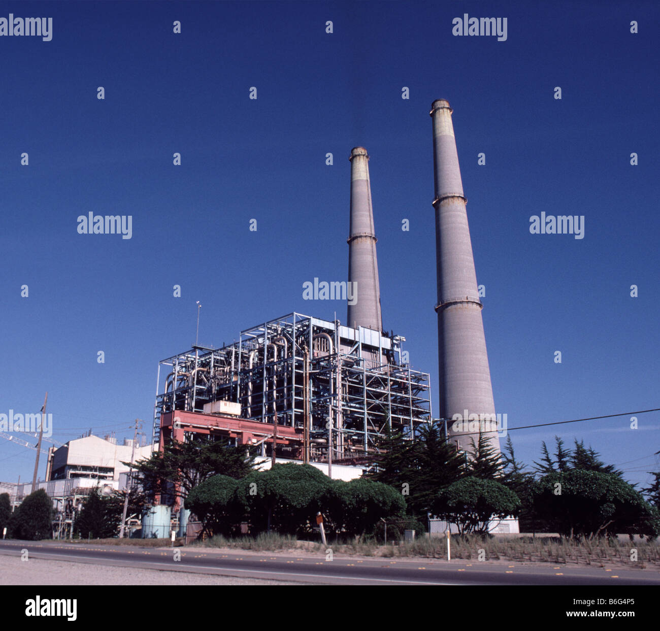 Pacific Gas and Electric PG E company power plant at Moss Landing  California USA Stock Photo - Alamy