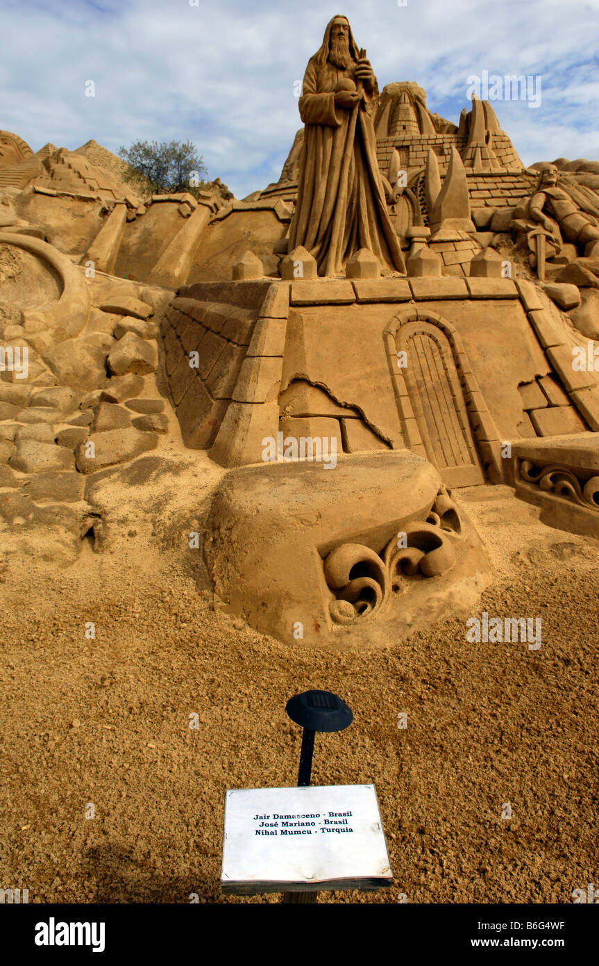 lord of the rings tolkein literature sand sculpture myth legend Stock Photo