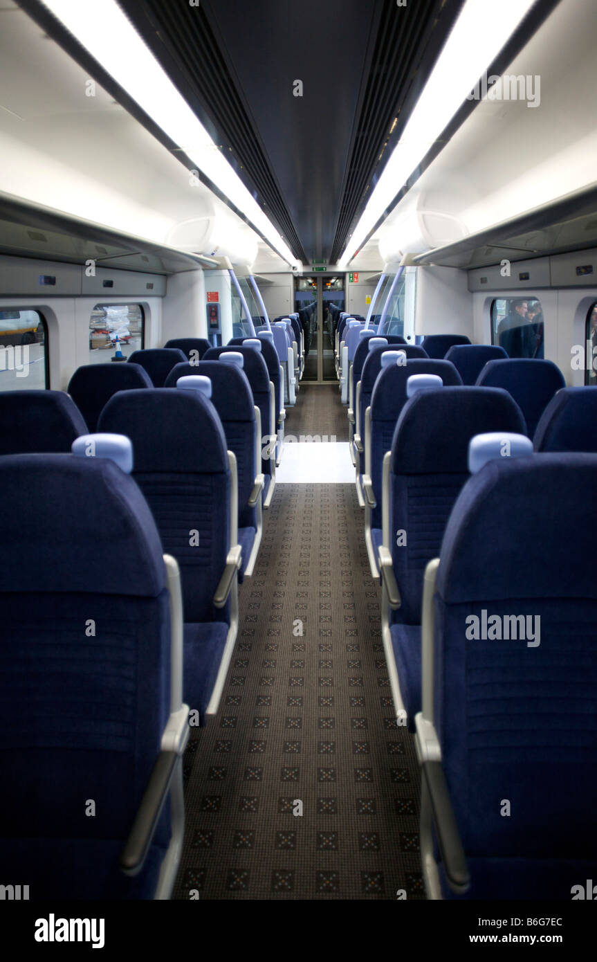 Interior of New Javelin Train launch St Pancras Station London Stock
