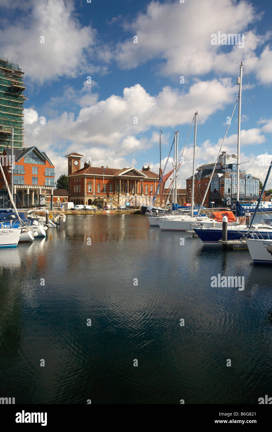 Ipswich Haven Marina & Boats in Suffolk Stock Photo