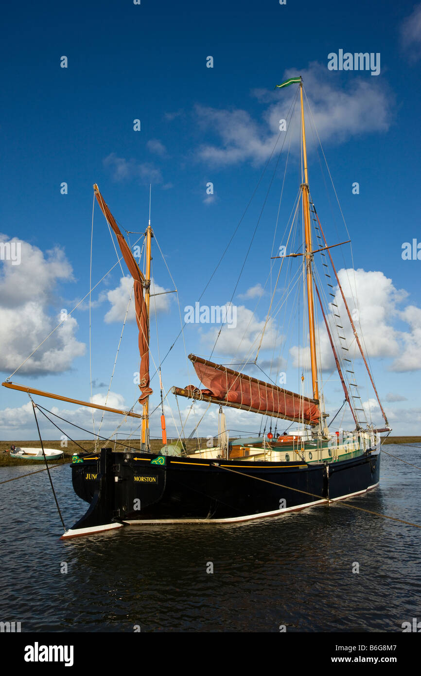 Sailing barge 'Juno' at Blakeney, Norfolk UK Stock Photo Alamy