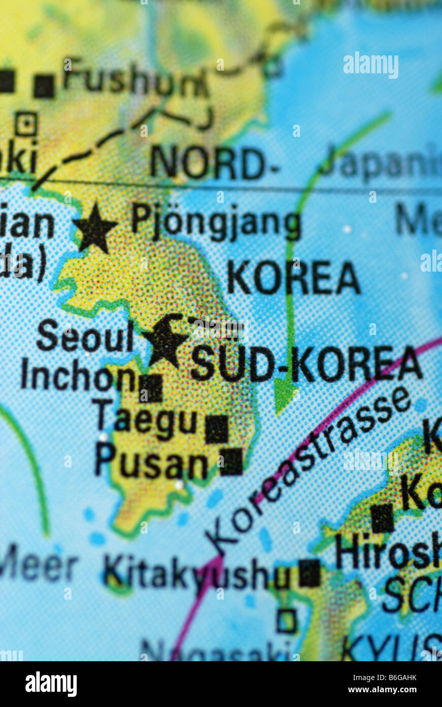 World Map Korea Hi Res Stock Photography And Images Alamy Korea B6GAHK 
