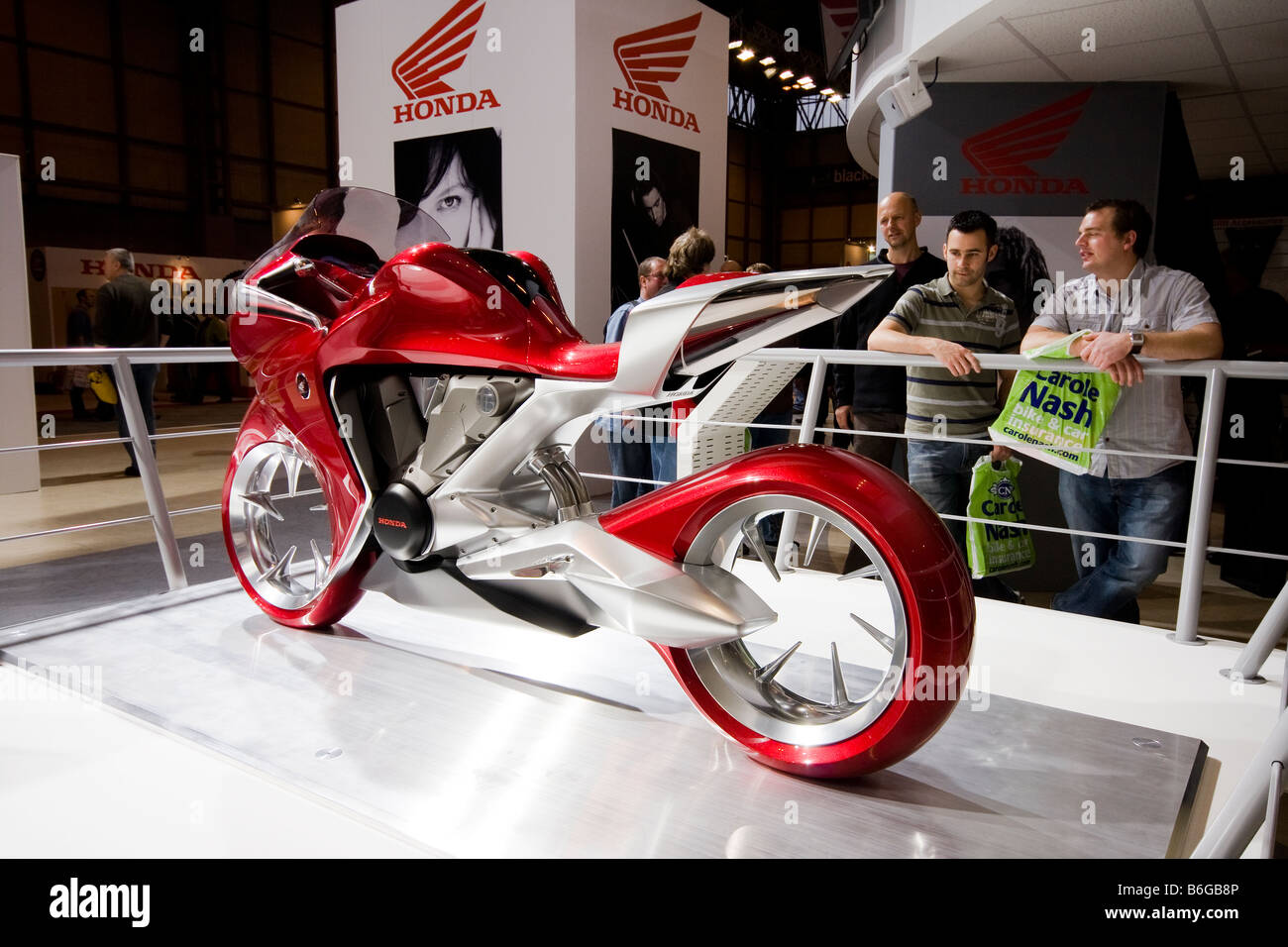 Concept motor cycle on the Honda stand at the NEC in Birmingham for the  2008 bike show Stock Photo - Alamy
