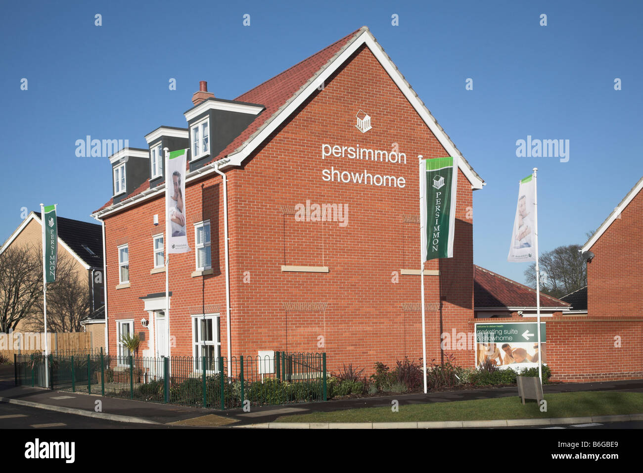 Persimmon showhome Rendlesham Suffolk England Stock Photo Alamy
