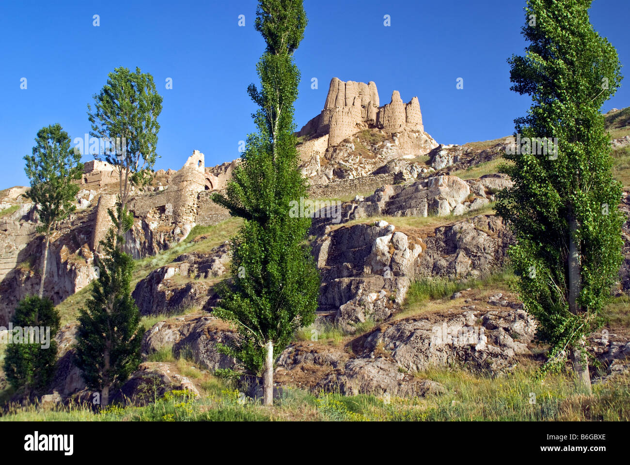 Van Kalesi (Van Castle), a Urartian citadel fortress from 8th century BC Stock Photo