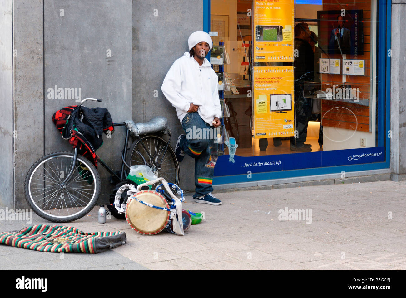 Street musician drummer music black man 