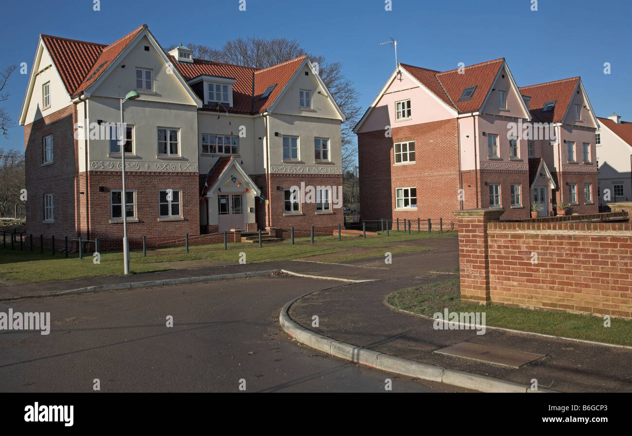 Housing Maharishi Garden Village Rendlesham Suffolk England Stock Photo Alamy