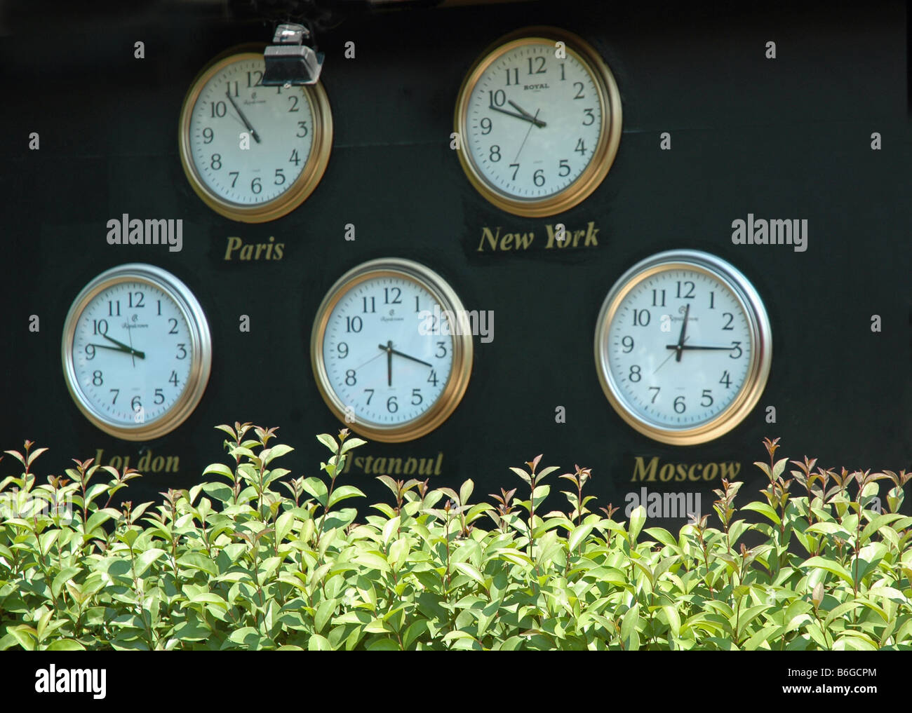 World time clocks Stock Photo Alamy