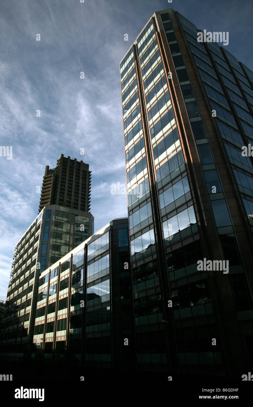 Modern office blocks near the Barbican Centre, City of London Stock Photo