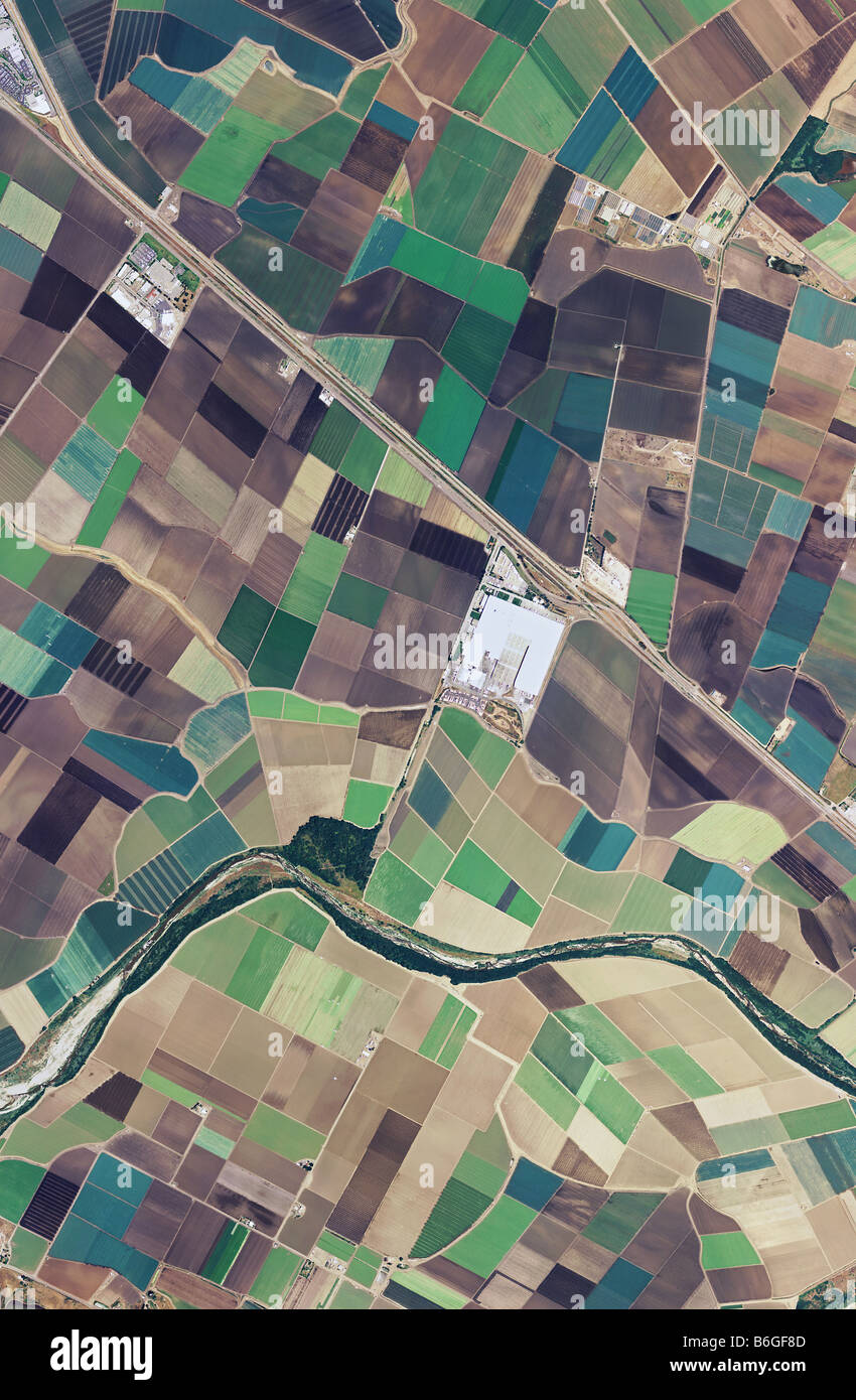 aerial map farming around Salinas river Monterey county California