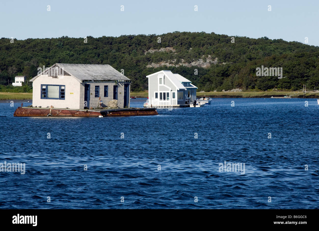 Fish houses Annisquam Inlet, Massachusetts Stock Photo Alamy